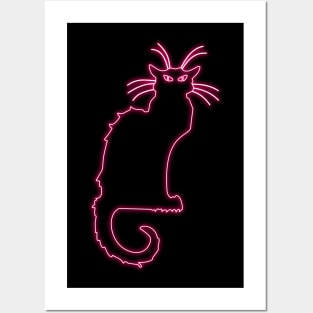 Chat Noir neon Posters and Art